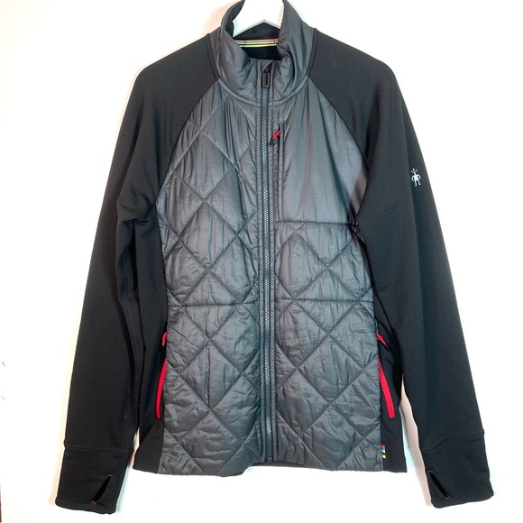Smartwool Smartloft 120 Quilted Jacket in Graphite Gray Black Size Medium - Picture 4 of 16